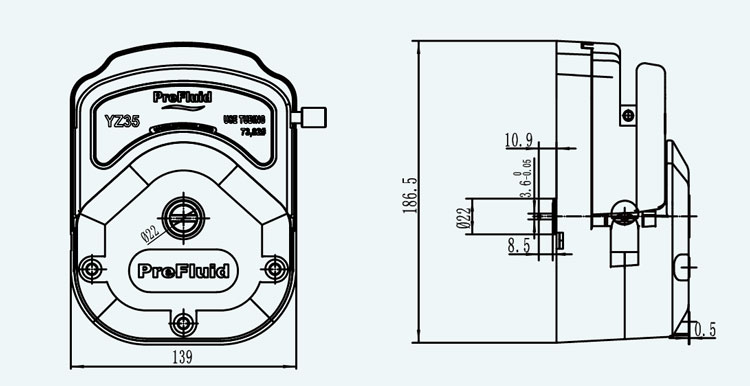 Easy-Loading-Pump-Head-YZ35-Dimension