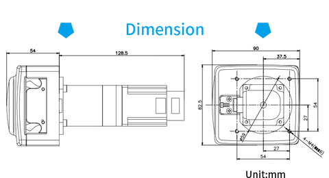 OEM-DC-brushless-motor-TH152-Dimension